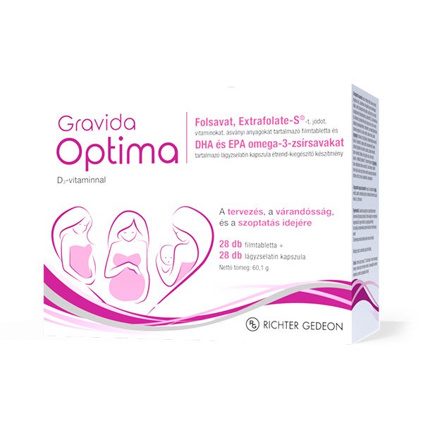 Gravida Optima Terhesvitamin filmtabletta + kapszula (28x+28x)